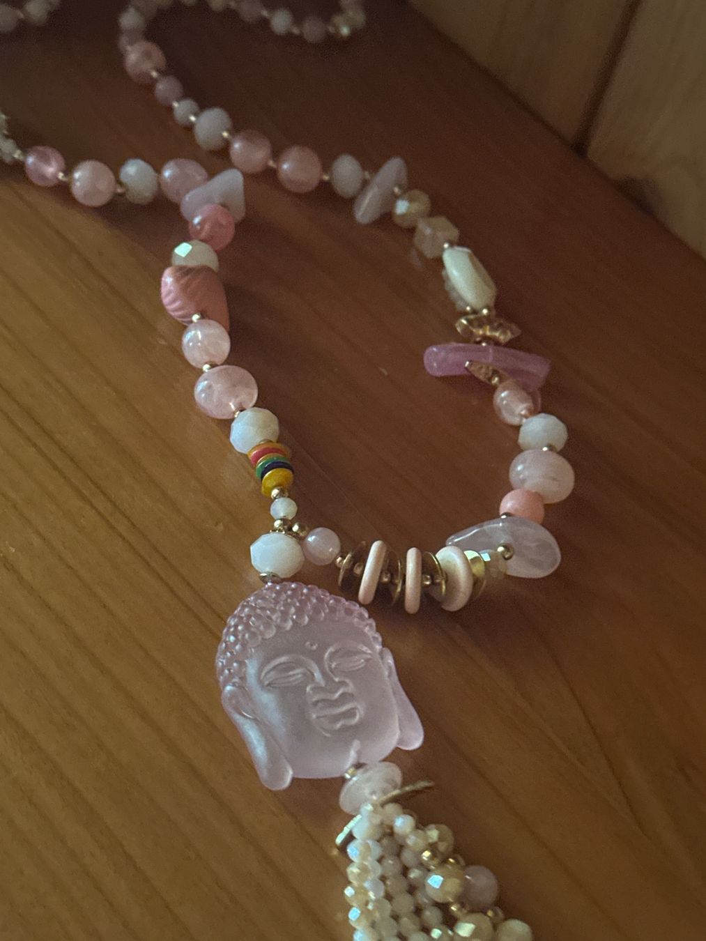Catenine: PERLEN HALSKETTE LANG,ROSA,MODESCHMUCK – Nuovo e nell'imballaggio originale da Meienried venduto da ManuelaBoutique 4