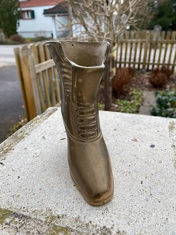 Vasen & Gefässe: Vintage Messing-Stiefel Vase oder Stiftehalter – Gebraucht aus Wil SG von nicetohave54 1