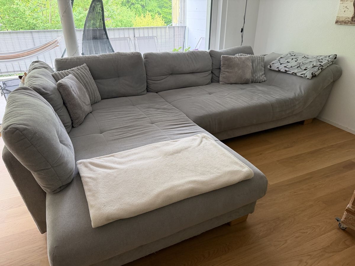 Sofas: Ecksofa hellgrau – Gebraucht aus Langwiesen von TinaB93 1