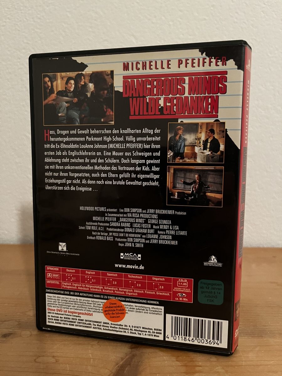 Tutti i DVDs: DVD Dangerous Minds mit Michelle Pfeiffer – Usato da Bassersdorf venduto da McRob00 2