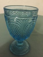 Ancien petit verre bleu de la Cristallerie de Portieux