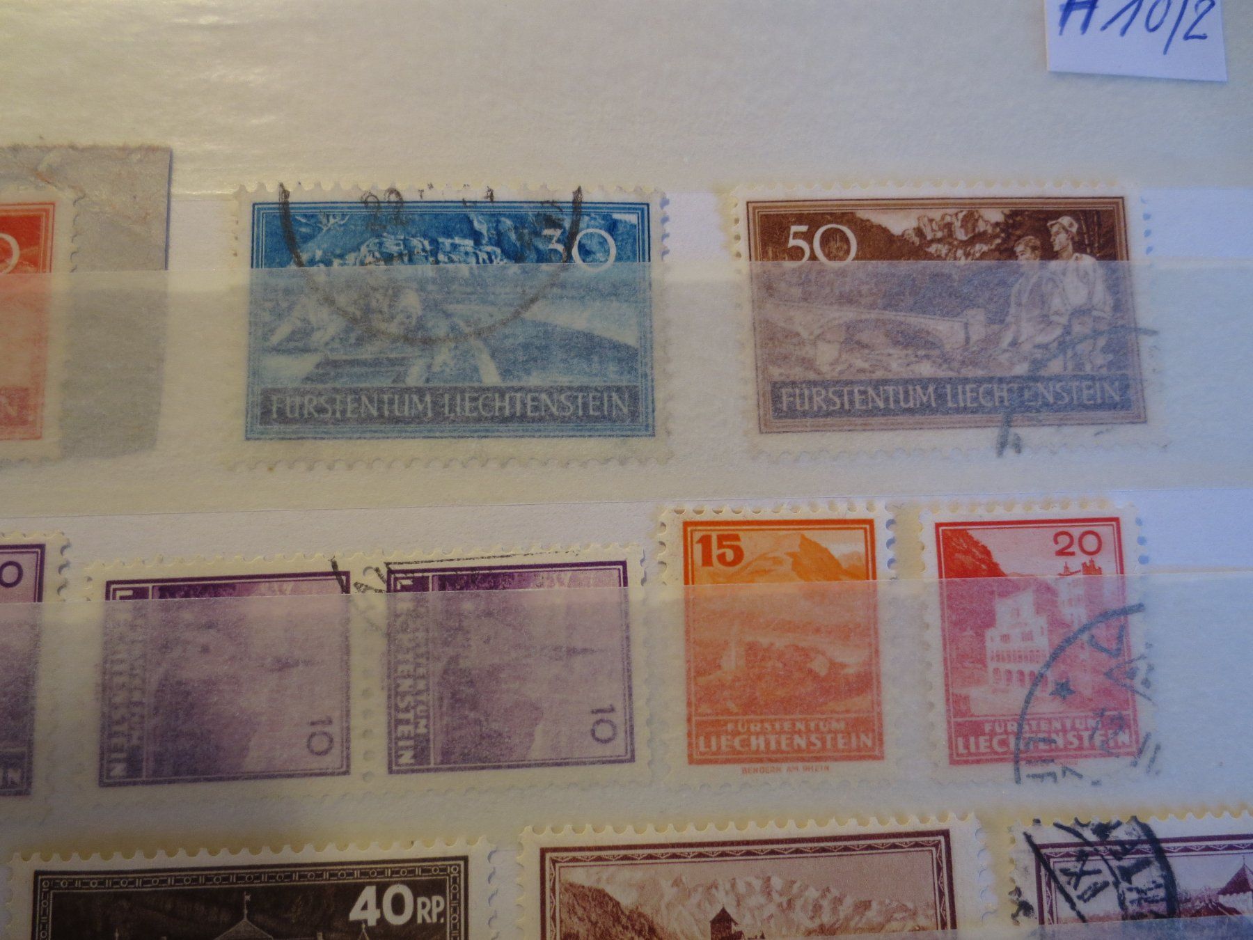 Tutti i francobolli: FL - Lot 1937 / 38. KW= Fr. 320.- #10/2 – Usato da Schöftland venduto da Topdeal4 6