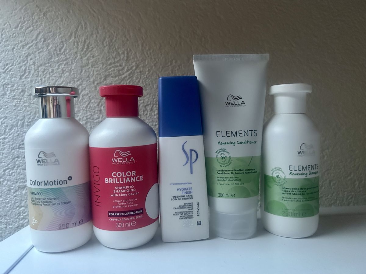 Produits de soins capillaires: 5x Wella Shampoo Color Motion Renewing Conditioner Elements – Neuf (Voir description) à Wattenwil par delfini77