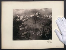 Fotografie Mürren, Blick auf der Ort mi