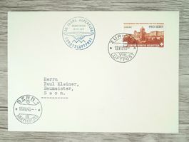 TR02 Enveloppe + Timbre Suisse 1943