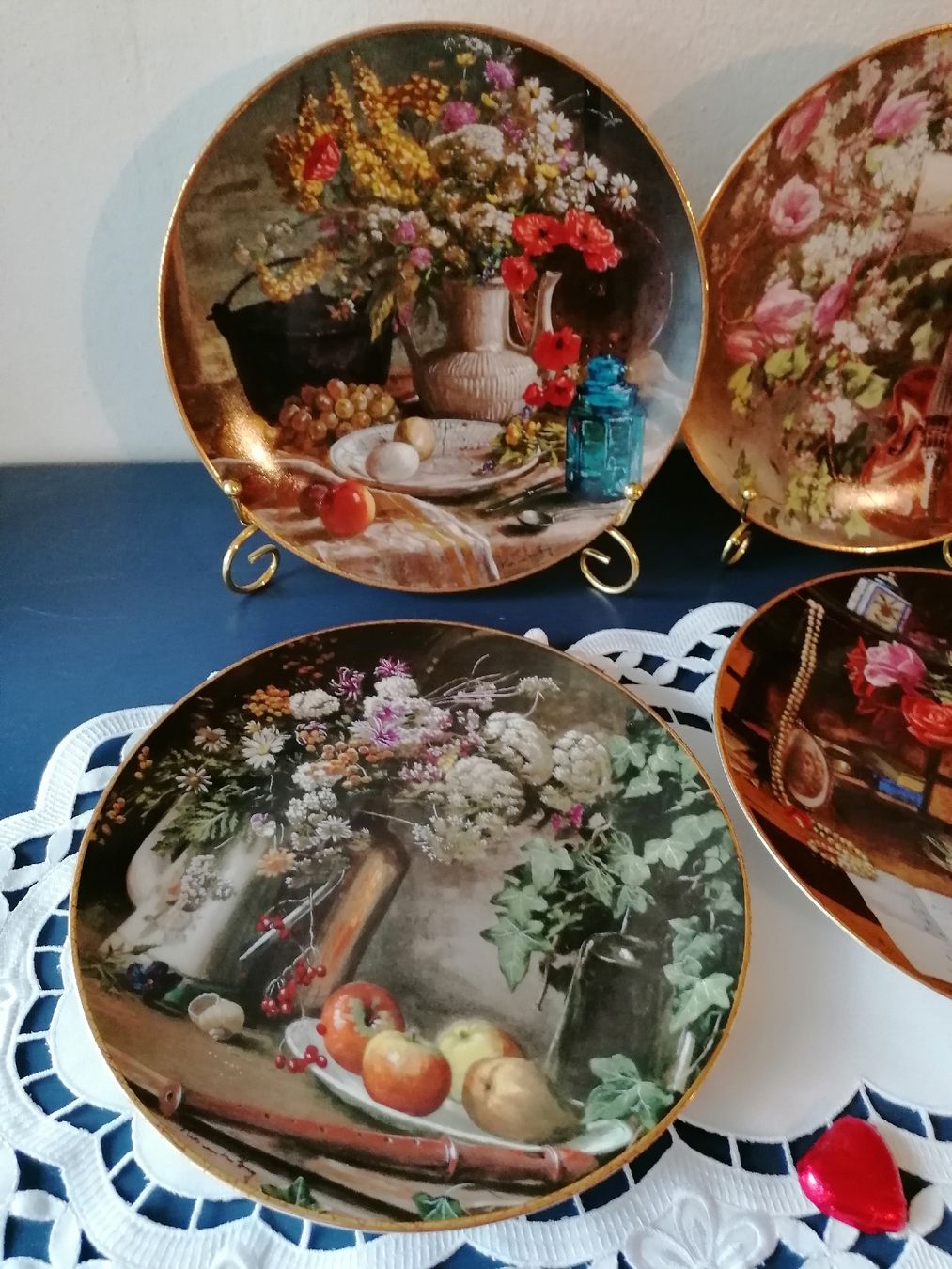 Assiettes: Teller-Set "Stilleben mit Feldblumen" von Rees van den Berg – D'occasion à Aegerten par Jos_zem 1