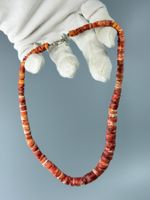 Heishi-Kette aus Spondylus-Muschel mit Silberverschluss