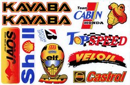 Sponsoren Logo Aufkleber Sticker 1Bogen 27x18cm Tuning ST159