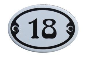 Altre raccolte & rarità: Emailschild mini - Nummer 18 – Nuovo e nell'imballaggio originale da Ennetbürgen venduto da open24shop
