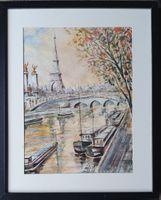 Superbe tableau sous vitrage P. Vialatte