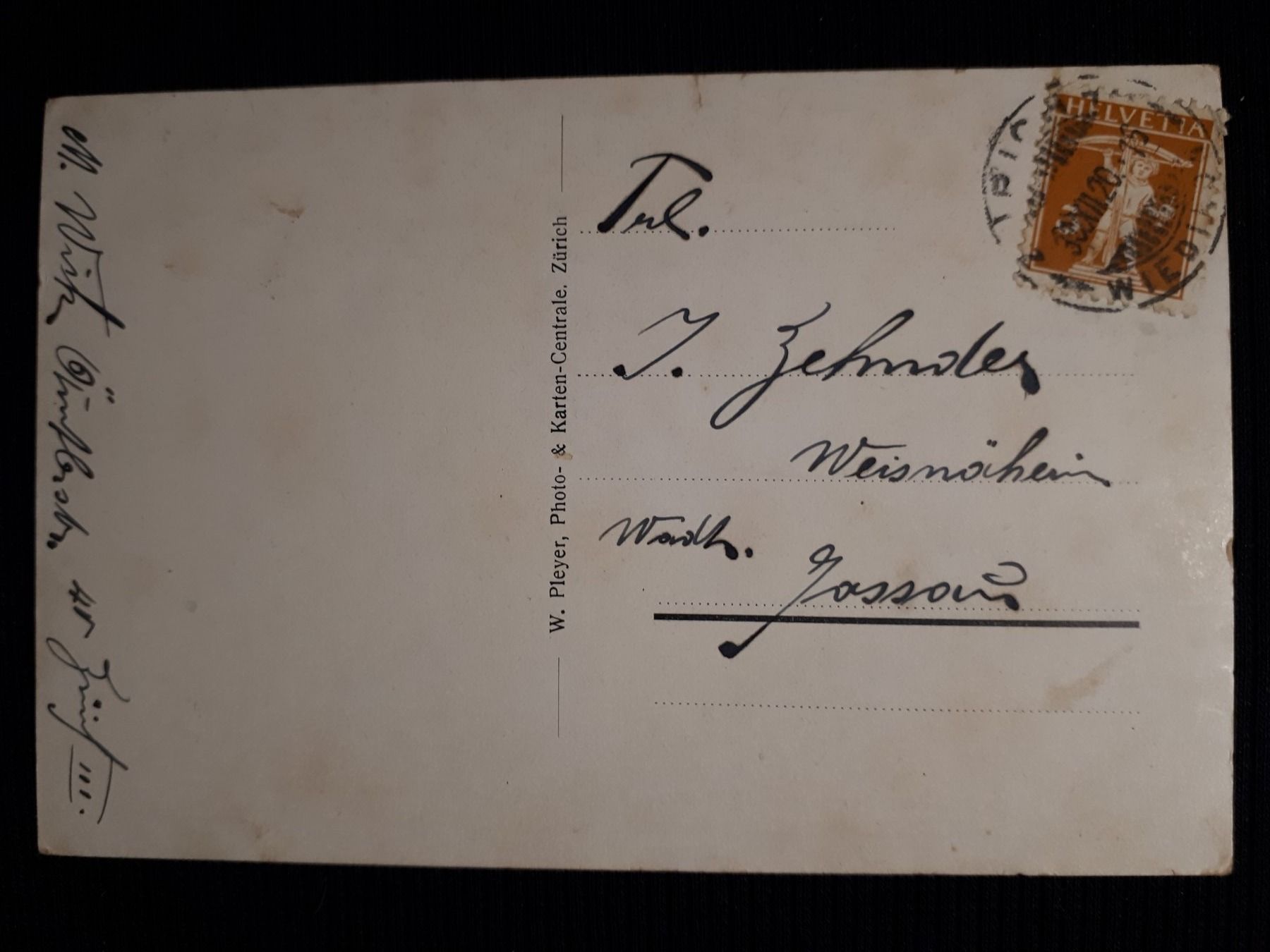 Ansichtskarten: ZURICH 1920 - EISFELD - EINIGE MANGEL – Gebraucht aus Ponto Valentino von giorgia06 1