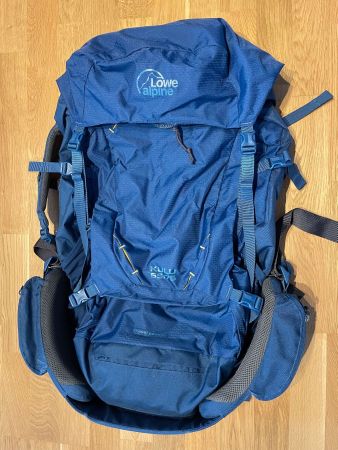 Bali - einfach: Globetrotter--Rucksack Lowe Kulu 65:75 blau