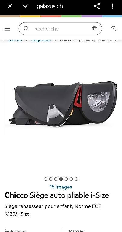 Chicco Seggiolini per auto: Siège auto pliable Fold & Go i-Size de Chicco – Usato da La Chaux-de-Fonds venduto da kellina 1