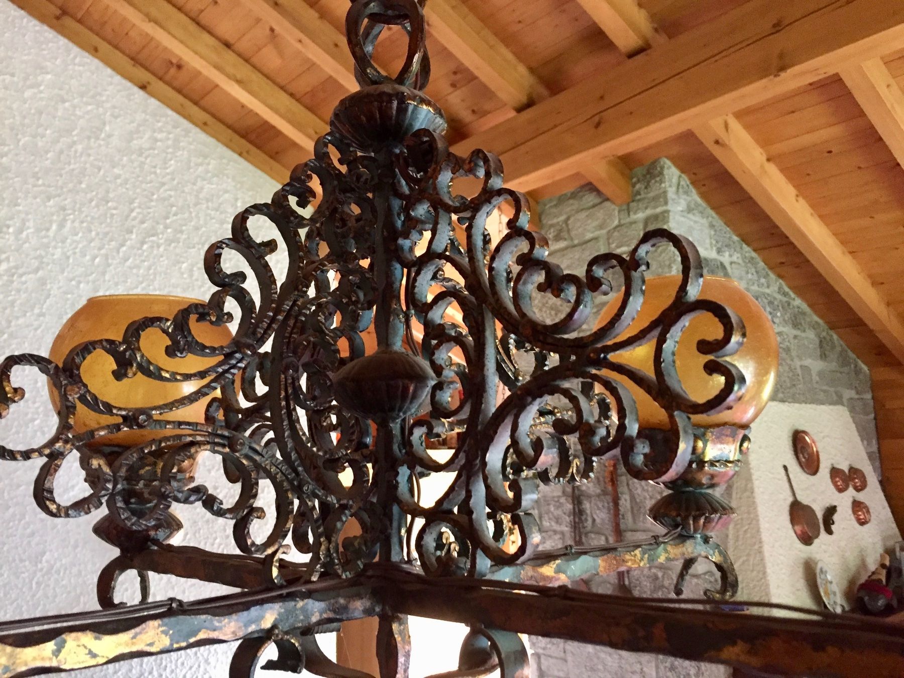 Lampadari & plafoniere: GRANDE LAMPADARIO IN RAME/FERRO BATTUTO – Usato da Bellinzona venduto da dan_dk5g 5