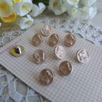 10 Knöpfe Beige Schmetterling Shabby Chic boutons