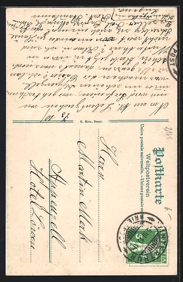 Cartoline postali: Winterthur, Technikum, Kyburg, Bahnhof u – Usato da Berlin venduto da bartko-reher 1