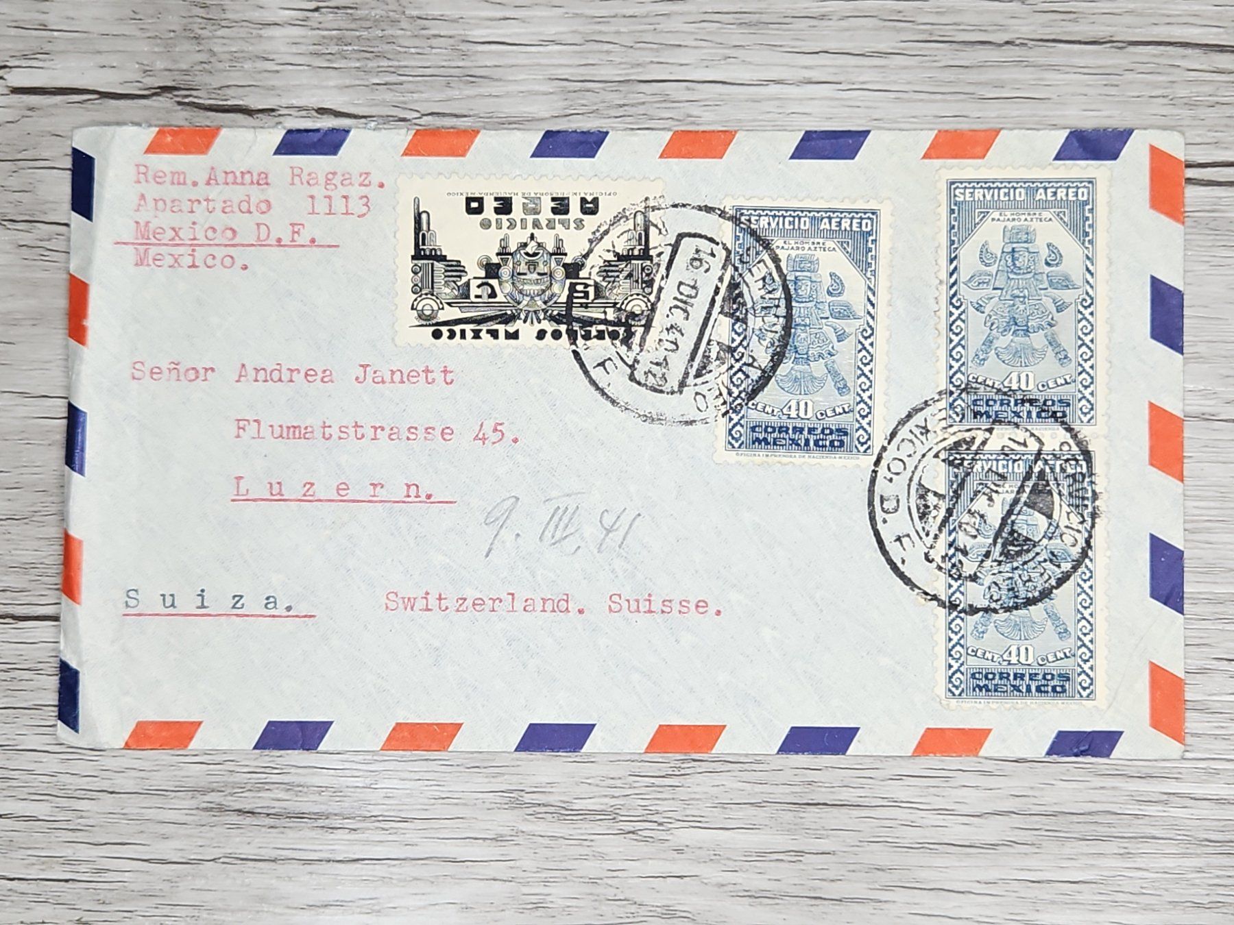 Tutti i francobolli: CL05 Enveloppe + Timbre Mexique 1941 – Usato da Cousset venduto da Patrick_Collections