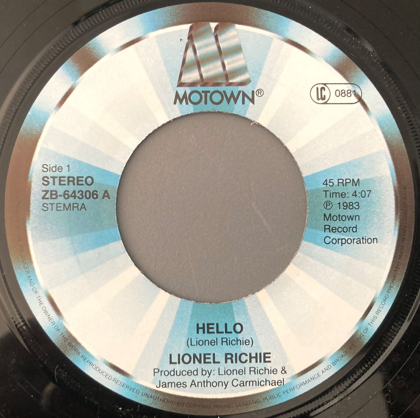 Schallplatten: LIONEL RICHIE - HELLO – Gebraucht aus Poliez-Pittet von Newtown-Records 2