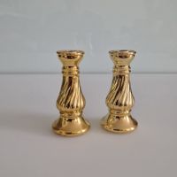 2 goldene Kerzenleuchter für festliche Momente, STOHA Design