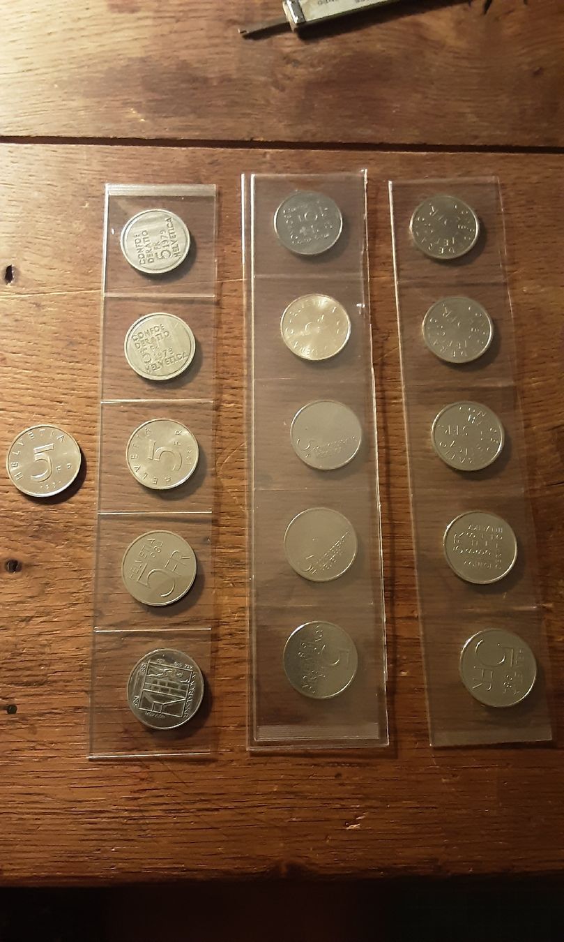 Tutti le monete: Lot de 16 pièces commémorative 5.- – Usato da Neuchâtel venduto da wyl_zxp8 2