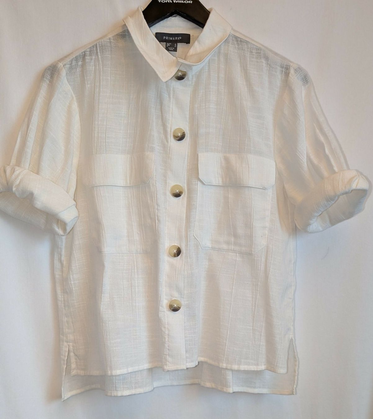 Blusen: Hemd Bluse Leinenstyle weiss Gr. S / M – Neu (gemäss Beschreibung) aus Sarmenstorf von T.Sunl8 1