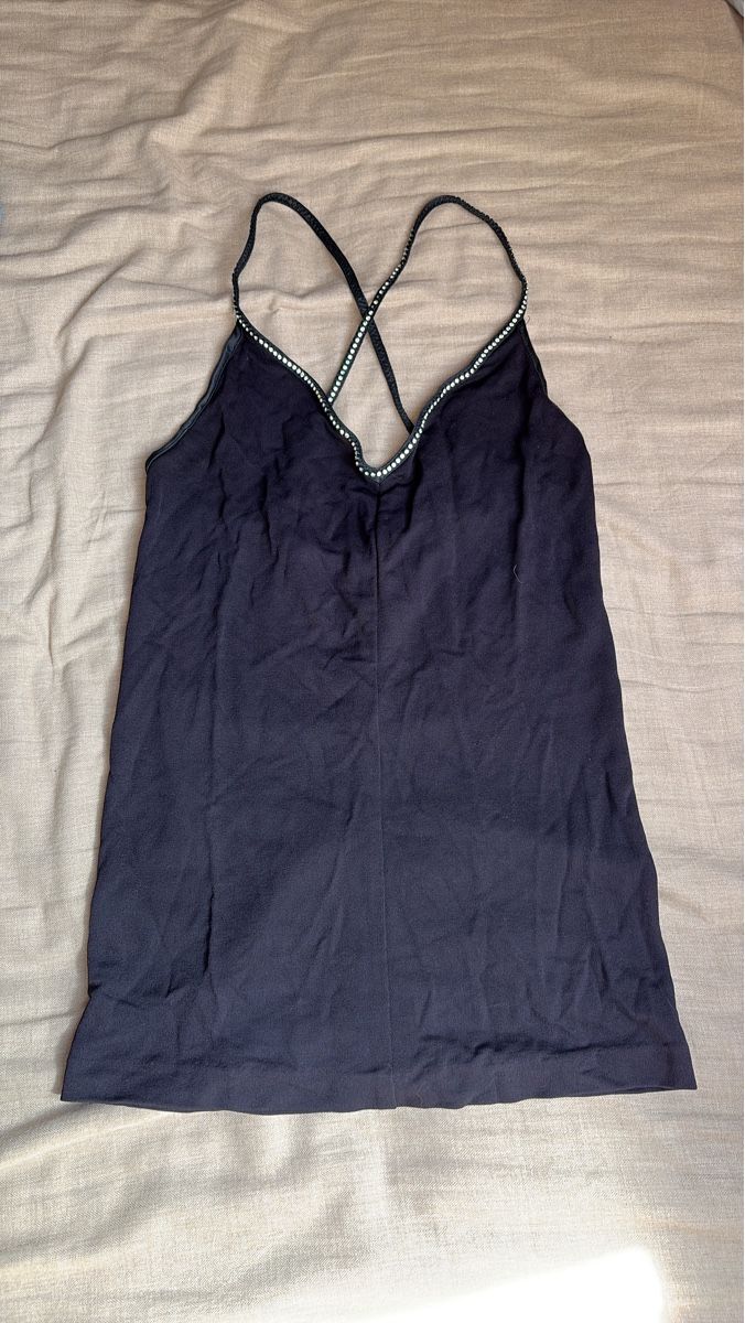 Tops: Navy Cami Top with Diamanté Straps – Gebraucht aus Oberhasli von ani_97f7