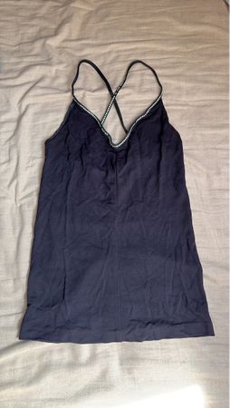Navy Cami Top with Diamanté Straps