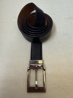 Authentic Montblanc Black Crocodile Effect Dress Belt - Adju