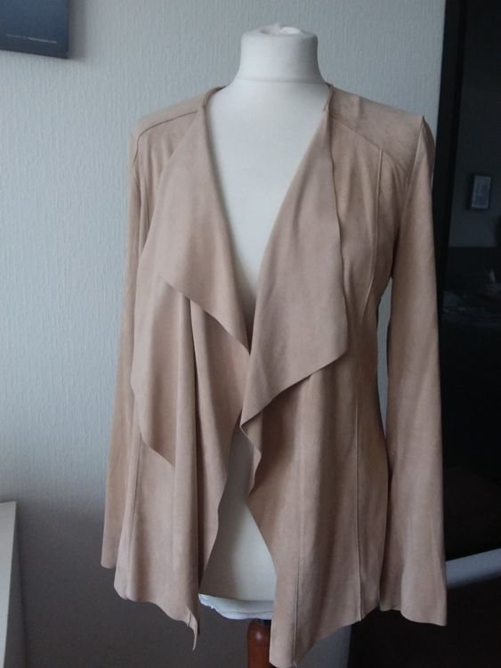 Veste Drapée Simili Cuir Bagatelle Bordeaux Taille L - Occasion Excellent état - Ouverture Devant
