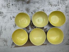 Keramik: Schalenset 6-tlg. gelb