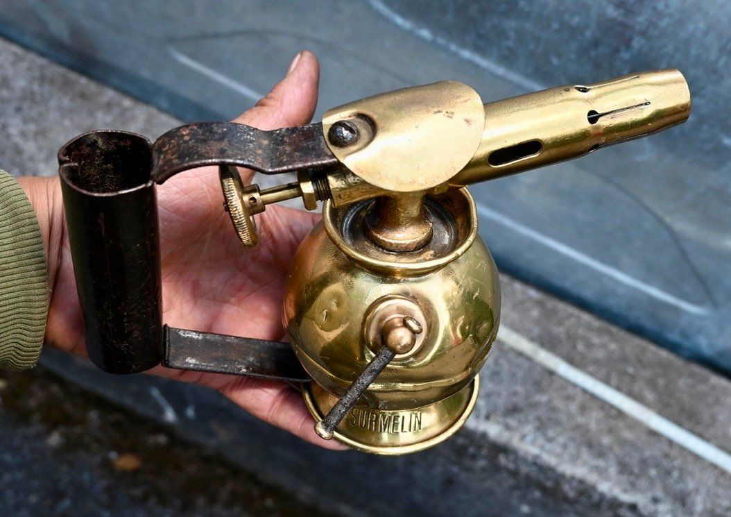 Tutti gli attrezzi: antik Messing LÖTLAMPE designklassiker SURMELIN – Usato da Pfaffhausen venduto da mono_rec 5