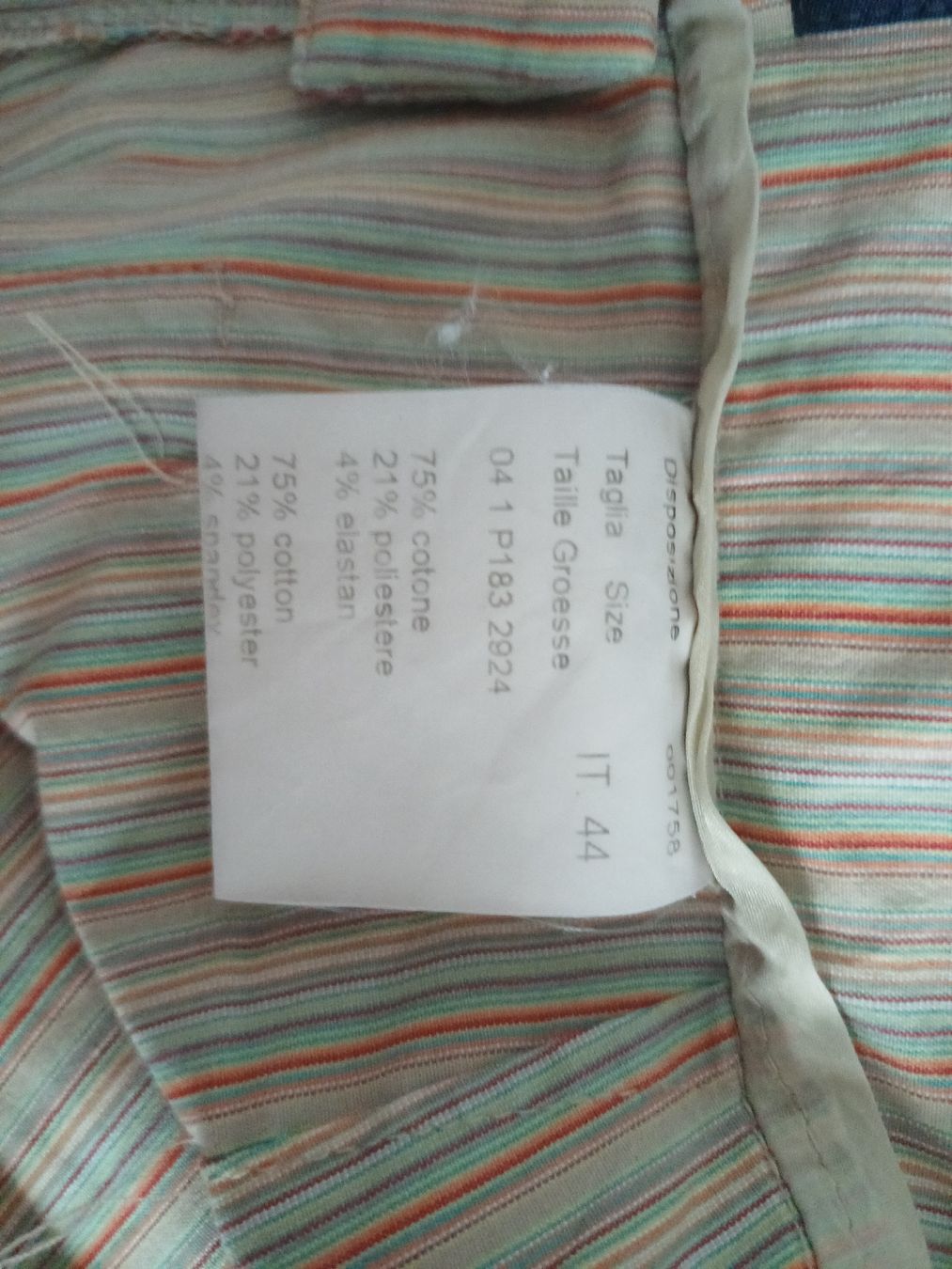 Pantaloni: Pantalon Piazza Sempione rayé, taille 44, coton – Usato da Boudry venduto da JulieG13 5