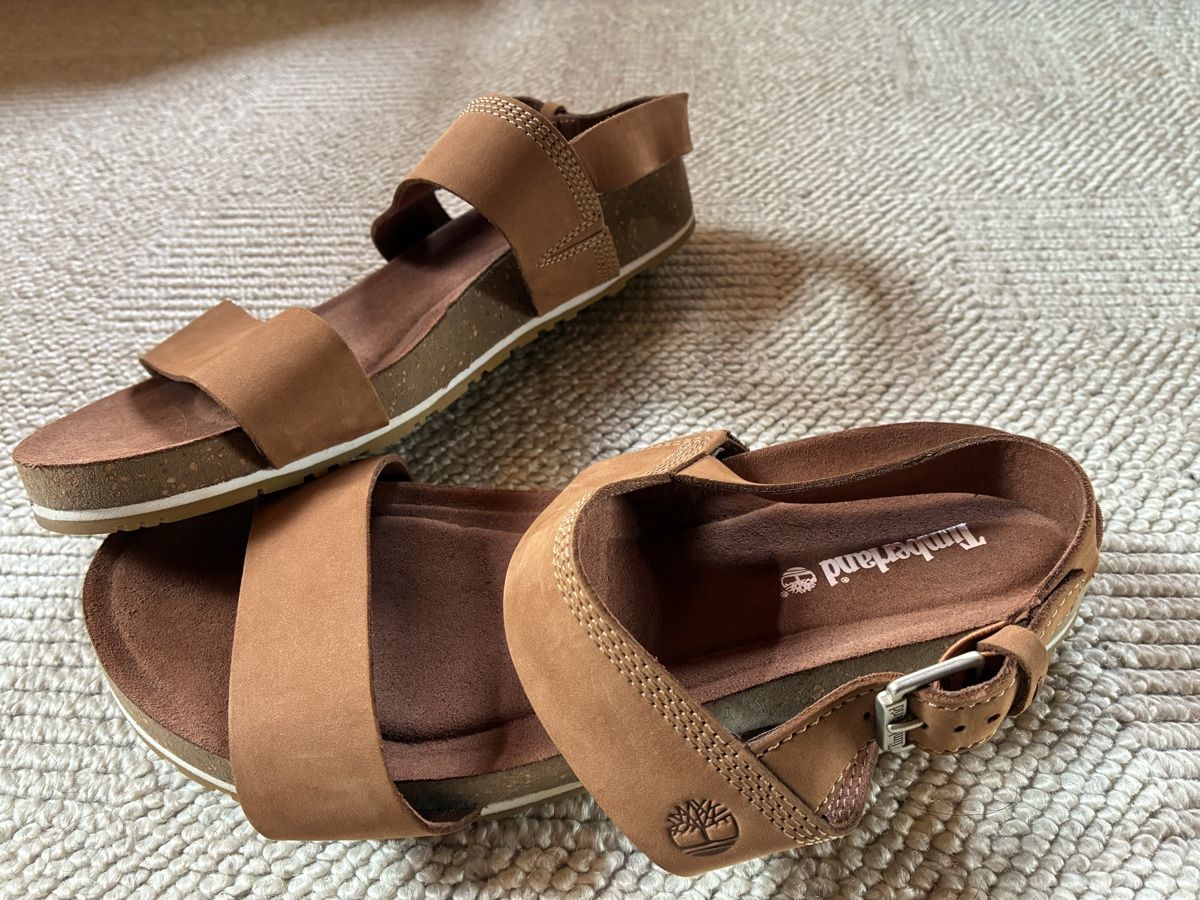 Timberland Damenschuhe: flache Leder-Sandalen – Gebraucht aus Basel von kir_qq2h 1