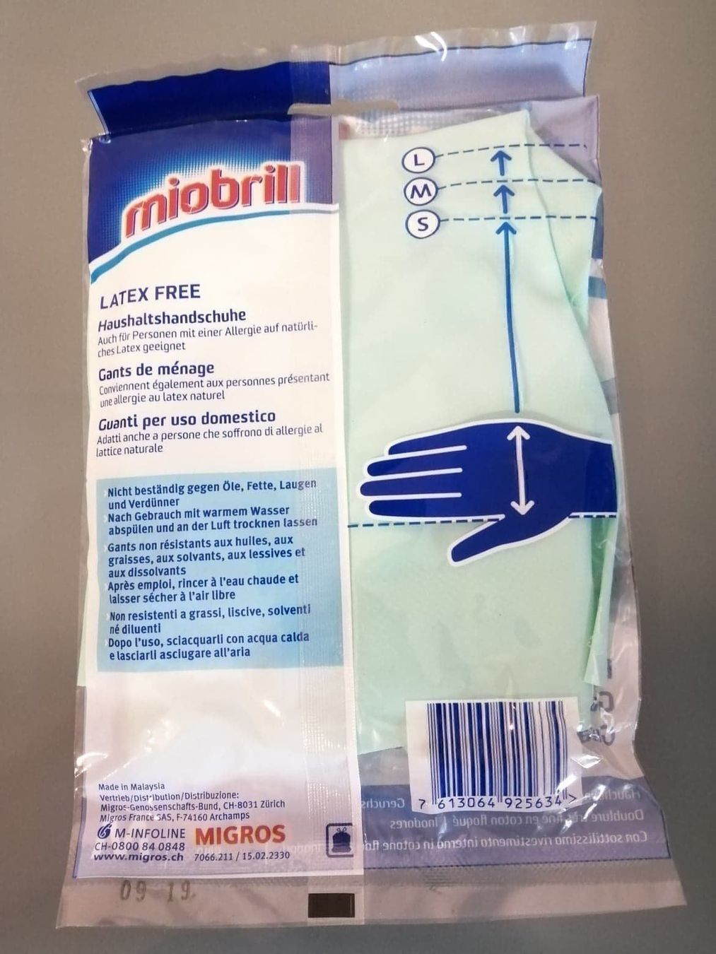 Guanti & manicotti: Miobrill LatexFree Haushaltshandschuhe M – Nuovo e nell'imballaggio originale da Bäch SZ venduto da Swissy46 1