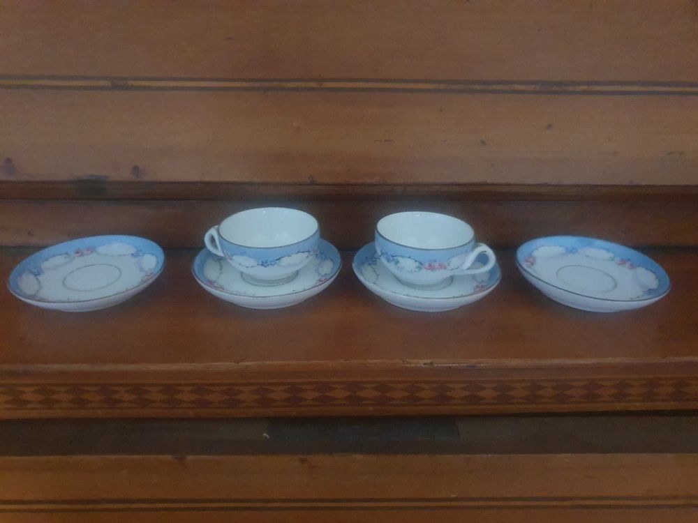 RARE ET ANCIENNE Tasse Faience De Sarreguemines Digoin La Poule Au Pot