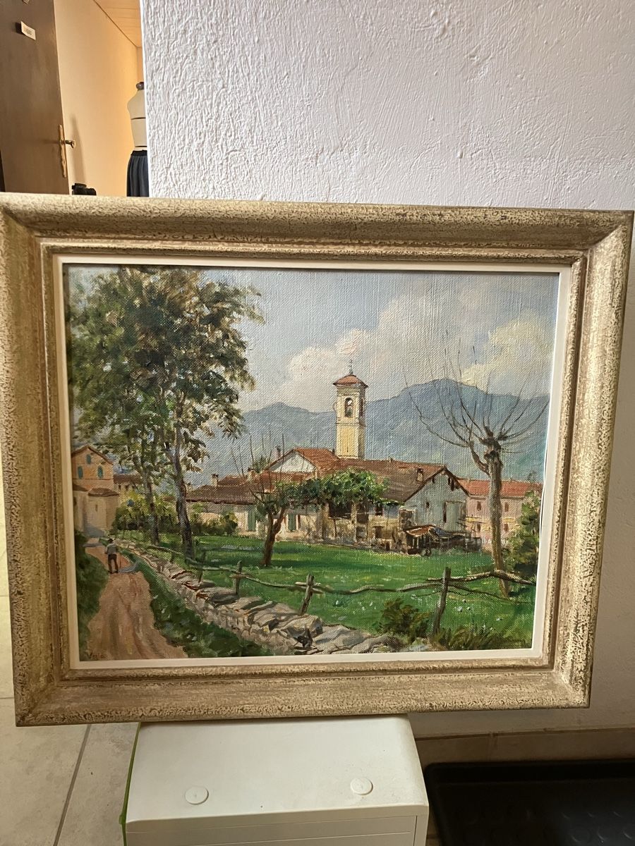 Dipinti: Vintage mediterranes Leinwandbild mit Rahmen – Usato da Schönenbuch venduto da ElStigg