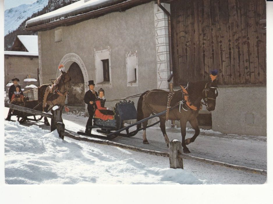 Cartoline postali: Engadinder Schlitteda 1990 – Usato da Bürglen TG venduto da StampGraf