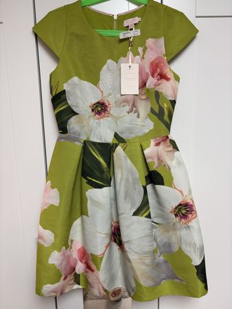 Ted Baker Kleid mit Blumenmuster, Gr. 36, neu