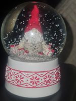 Schneekugel Wichtel, sbowmen lucky, Winter Snowball, Glas