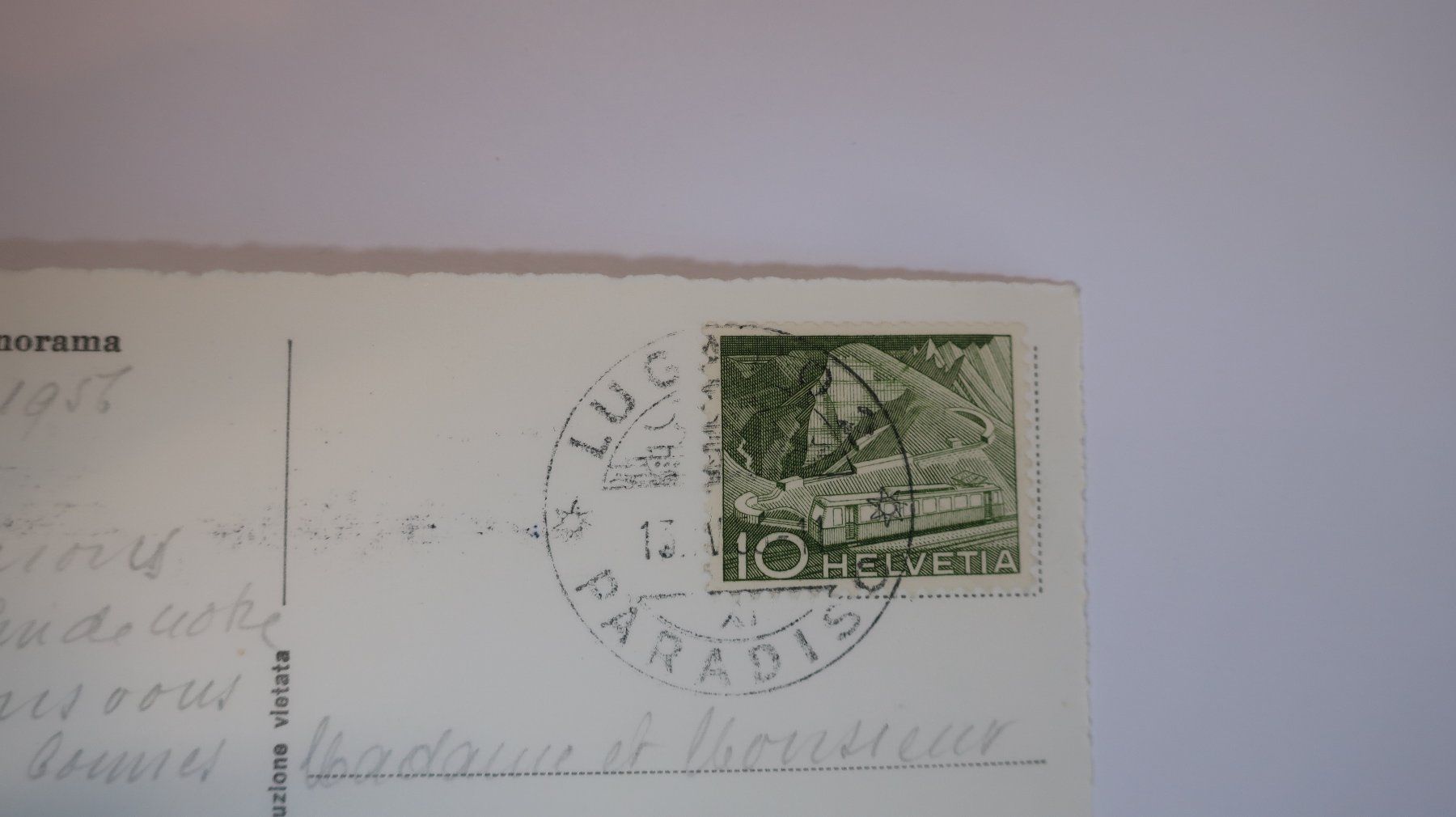 Ansichtskarten: Paradiso Lugano Panorama – Gebraucht aus Cormoret von Pascalll2001 3