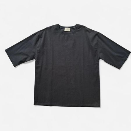 貳玖製造 oversized elbow sleeve t-shirt in dusty blue