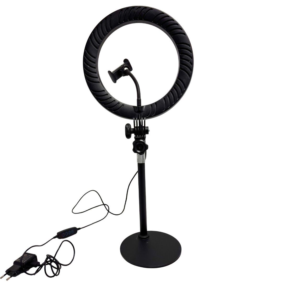 Stative & Köpfe: Desk LED Ringlicht mit Stativ & Smartphone Halter - 58 cm – Gebraucht aus Porrentruy von MadameResell 1