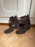 PAUL GREEN - Wildleder Stiefel dunkelbraun gefüttert 40