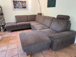 Ecksofa braun (elektrisch) in U-Form oder als L-Form möglich
