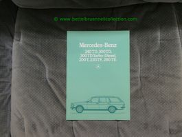 Mercedes-Benz E-Klasse T-Modell W123 1982/11 Prospekt d