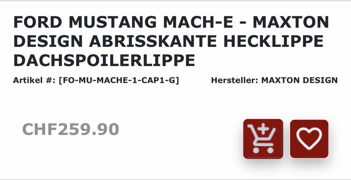 Ford Alle Ersatzteile: Ford Mustang Mach-E Maxton Dachspoilerlippe neu – Neu und originalverpackt aus Rotkreuz von Innofoil 3