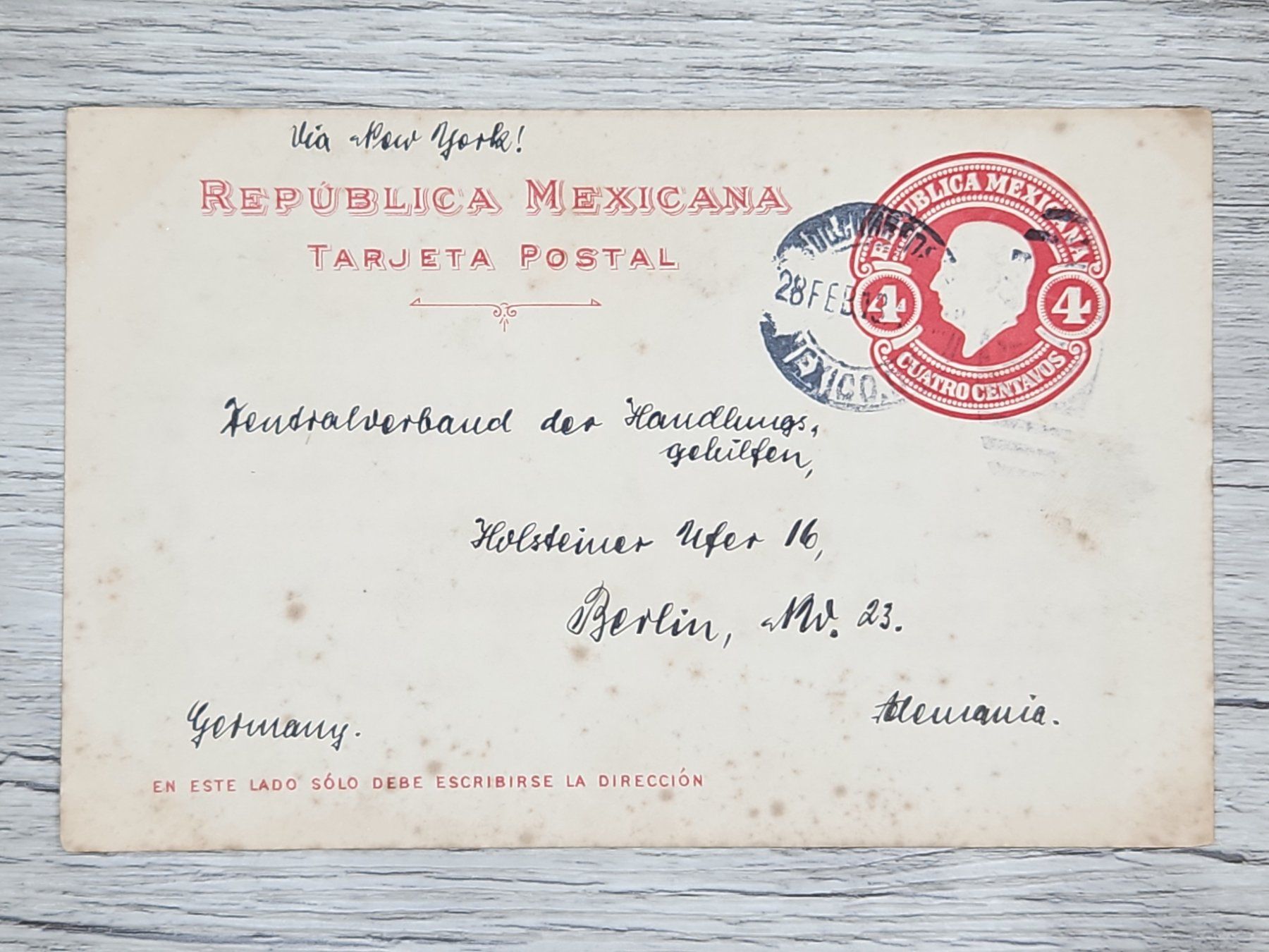 Tutti i francobolli: CL16 Carte Postale + Timbre Mexique 1913 – Usato da Cousset venduto da Patrick_Collections