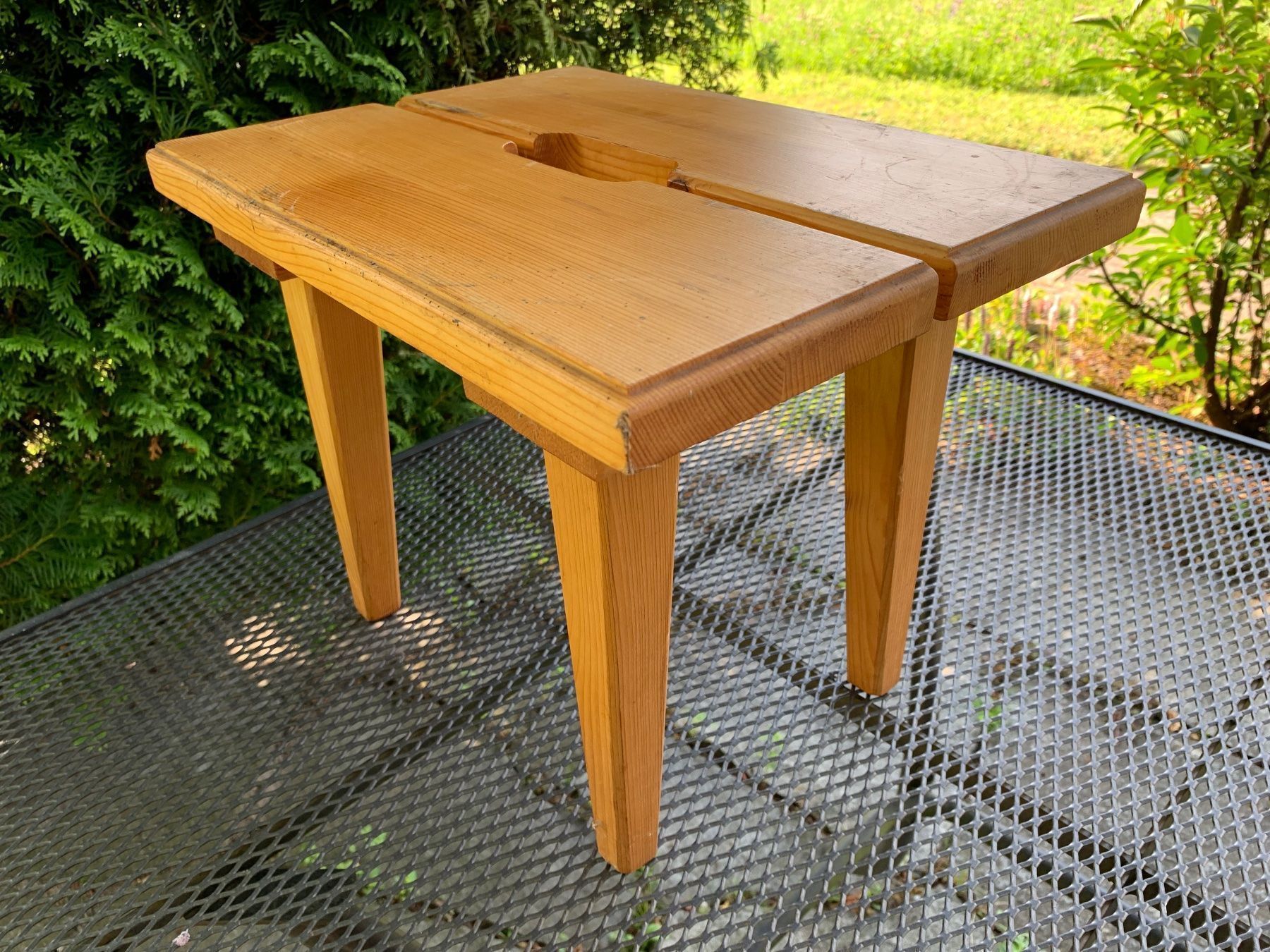 Hocker: wunderschöner Schemel aus Massivholz – Gebraucht aus Feldbach von Olive1 3