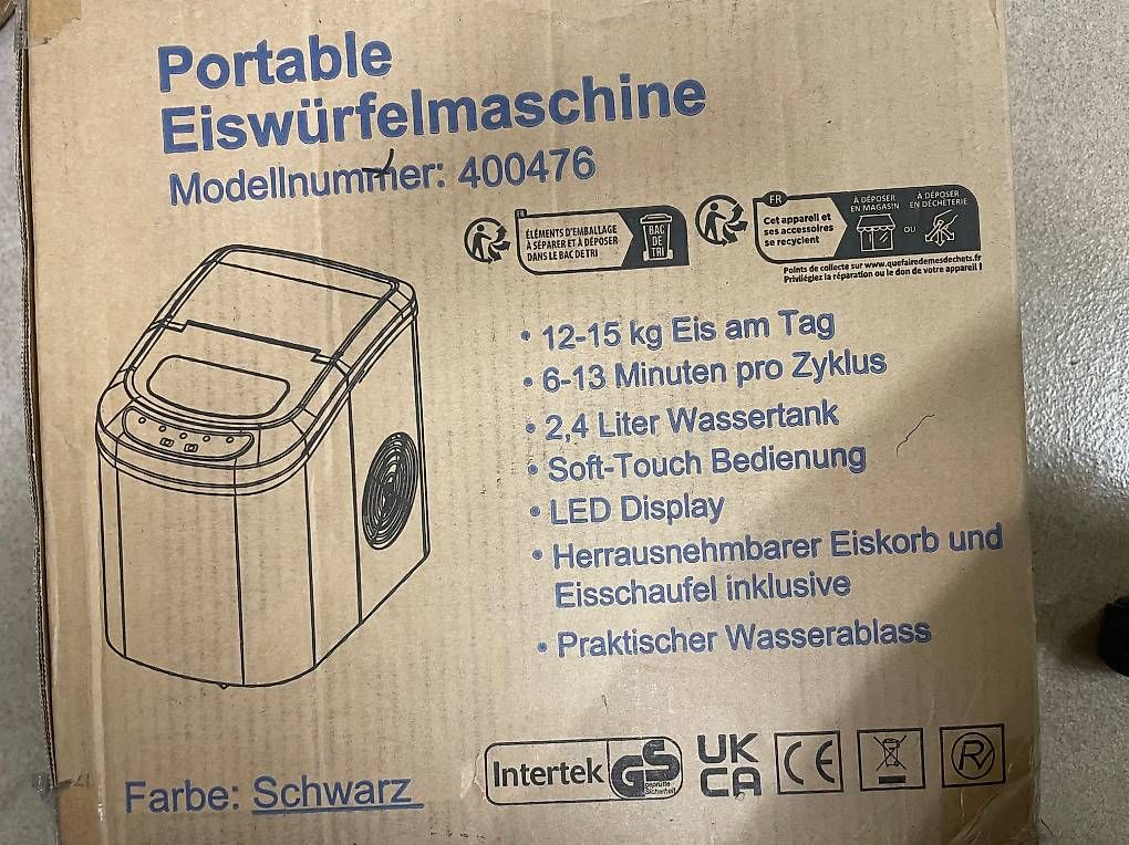 Küchengeräte: Eiswürfelmaschine 2.4l – Neu (gemäss Beschreibung) aus Necker von liq24