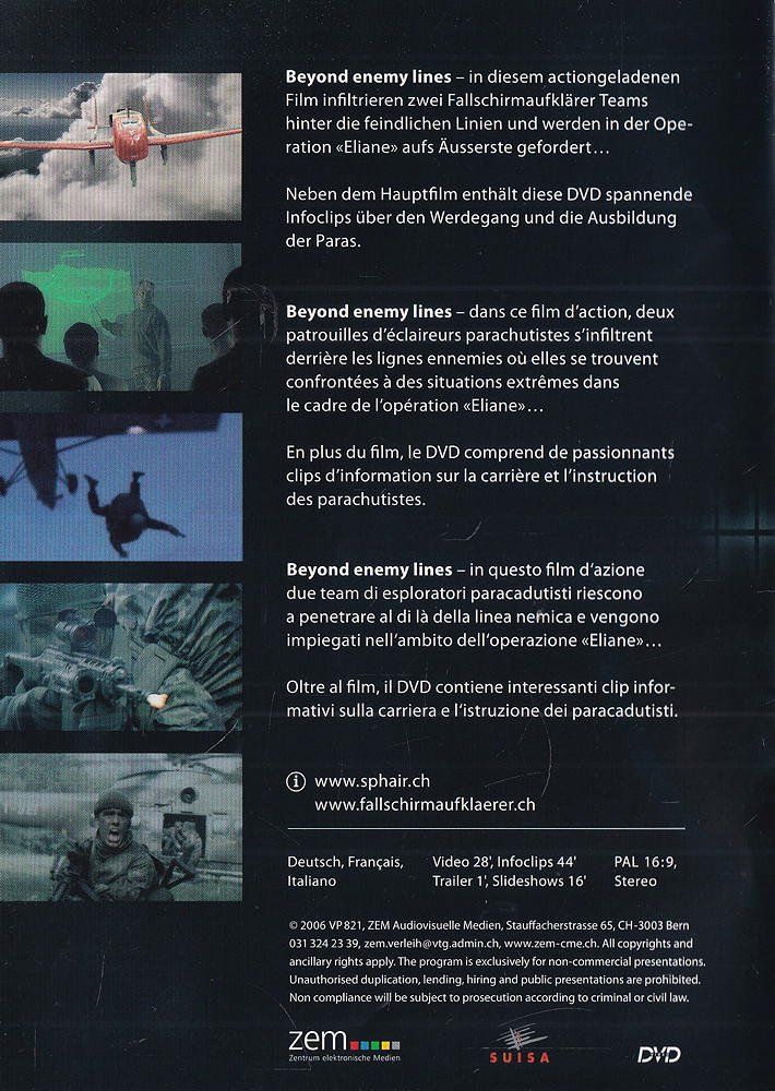 Tutti i DVDs: Beyond Enemy Lines - Der Fallschirmaufklärer [DVD] – Usato da Bitsch venduto da Melando 1